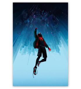 Ahşap Tablo Spider Man Into The Spider Verse