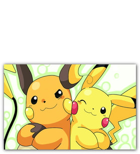 Ahşap Tablo Pikachu And Raichu