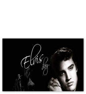 Ahşap Tablo Elvis Presley Siyah Beyaz