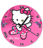 Hello Kitty Pembe Duvar Saati