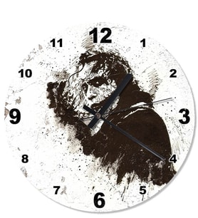 Joker Tasarım Desenli Duvar Saati
