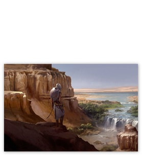 Ahşap Tablo Assassins Creed Origins Nil Nehri Ve Suikastçi
