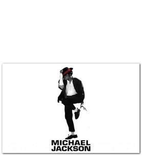 Ahşap Tablo Michael Jackson Beyaz Arkaplan