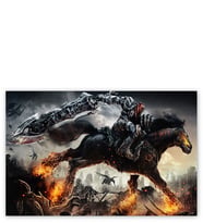 Ahşap Tablo Yüzüklerin Efendisi Nazgul Ve Alevler
