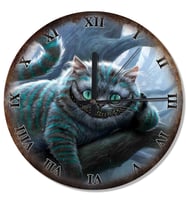 Alice Harikalar Diyarında Kedi Dekoratif Duvar Saati