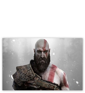 Ahşap Tablo God Of War Kratos
