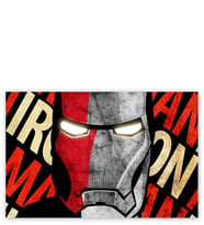 Ahşap Tablo Iron Man Yakın Plan İllüstrasyon