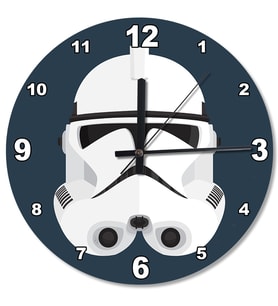 Star Wars Klon Asker Ahşap Duvar Saati