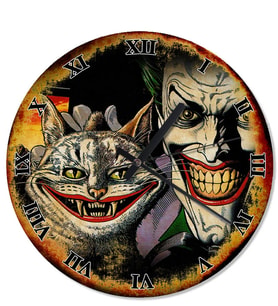 Joker Ve Kedi Akarlı Duvar Saati