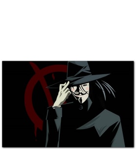 Ahşap Tablo Sıra Dışı V For Vendetta