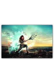 Ahşap Tablo Aquaman Jason Momoa Görseli
