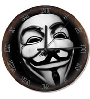 Anonymous Maskesi V For Vendetta Tasarım Duvar Saati