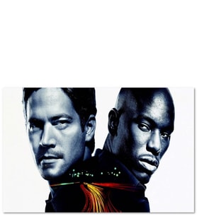 Ahşap Tablo Fast And Furious Paul Walker Ve Tires Gibson