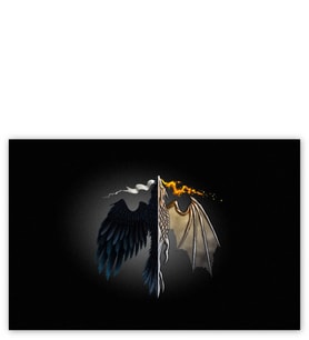 Ahşap Tablo Game Of Thrones Ejderha İllüstrasyon