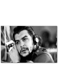 Ahşap Tablo Che Guevara Kulaklıklı