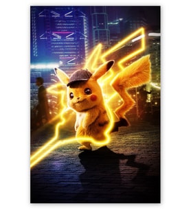 Ahşap Tablo Pokemon Detective Pikachu