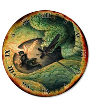 Eski Zeminde Harry Potter Zümrüdüanka Yılan Retro Duvar Saati