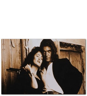 Ahşap Tablo Desperado Antonio Banderas Ve Salma Hayek