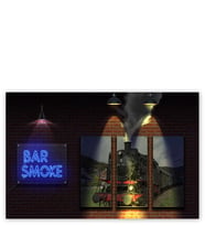 Ahşap Tablo Duman Bar Neon Tabela