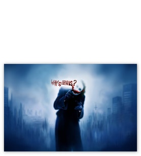 Ahşap Tablo Joker Neden Bu Kadar Ciddisin