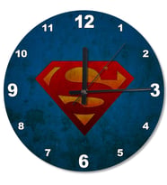 Superman Logo Ahşap Duvar Saati