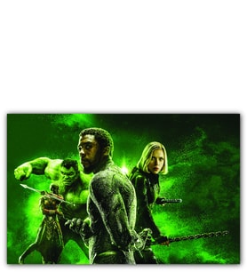 Ahşap Tablo Hulk, Black Panther Ve Black Widow
