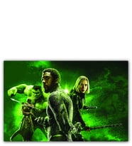 Ahşap Tablo Hulk, Black Panther Ve Black Widow