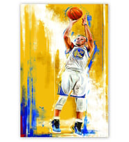 Ahşap Tablo Stephen Curry NBA Boyama