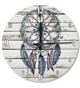 Dream Catcher Ahşap Duvar Saati