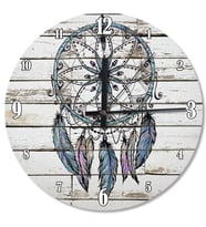 Dream Catcher Ahşap Duvar Saati