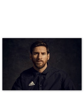 Ahşap Tablo Lionel Messi Adidas Siyah Arkaplan