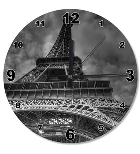 Eiffel Kulesi Ahşap Duvar Saati