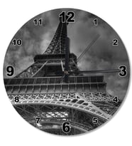 Eiffel Kulesi Ahşap Duvar Saati