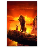 Ahşap Tablo Aslan Kral Mufasa Ve Simba