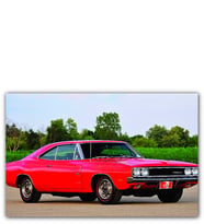 Ahşap Tablo Dodge Charger 500 Otomobil Görsel