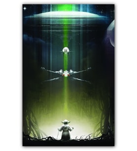 Ahşap Tablo Yoda Gemi Star Wars