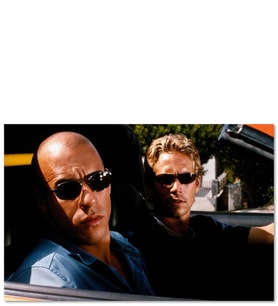 Ahşap Tablo Fast And Furious Walker Ve Diesel Yarışıyor
