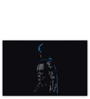Ahşap Tablo Batman Adalet Ligi Siyah Arkaplan Çizim