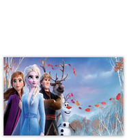 Ahşap Tablo Frozen 2 Queen Elsa, Anna, Olaf, Kristoff Yakın Plan