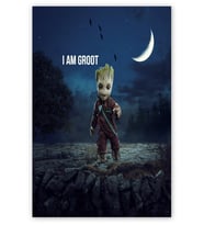 Ahşap Tablo Baby Groot