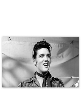 Ahşap Tablo Elvis Presley Fularlı Gülümseyen SB