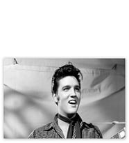 Ahşap Tablo Elvis Presley Fularlı Gülümseyen SB