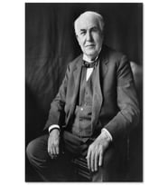 Ahşap Tablo Mucit Thomas Alva Edison