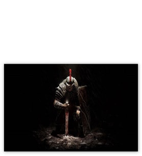 Ahşap Tablo Assassins Creed Suikastçi Ve Kılıcı Karanlık Arkaplan