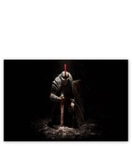 Ahşap Tablo Assassins Creed Suikastçi Ve Kılıcı Karanlık Arkaplan