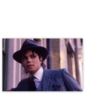 Ahşap Tablo Michael Jackson Takım Elbiseli
