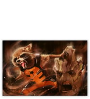 Ahşap Tablo Avengers Guardians Of The Galaxy Groot Ve Rocket Racoon