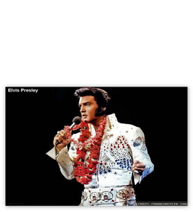 Ahşap Tablo Elvis Presley Beyaz Elbise Ve Çiçekler