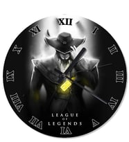 League Of Legends Twisted Fate Şekilli Duvar Saati