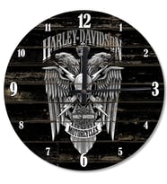 Harley Davidson Ahşap Duvar Saati